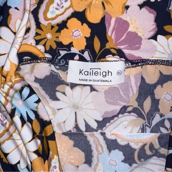 Kaileigh Floral Maxi Skirt XS Soft and Stretchy Casual Skirt - Picture 6 of 6